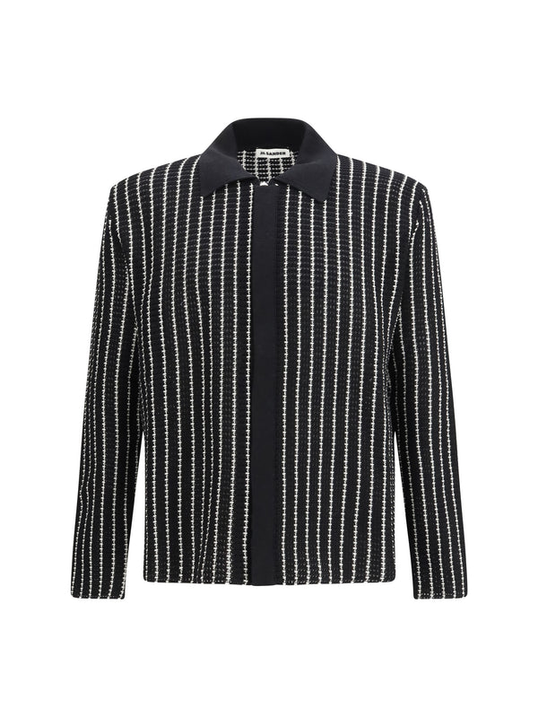 Jil Sander 100% Cotton cardigan in black