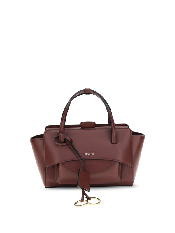 Hidesins 100% calf leather (Bos Taurus) top handle bag in wine