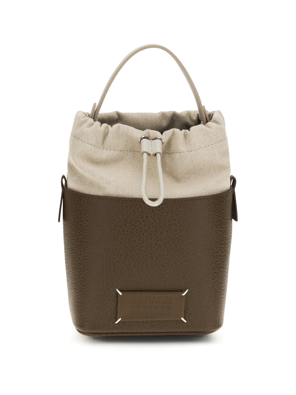Maison Margiela 100% calf leather (Bos Taurus) bucket bag in beige