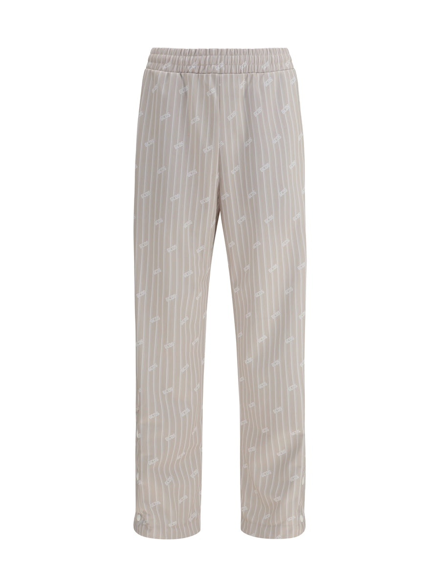 GCDS 100% Polyester trousers in beige