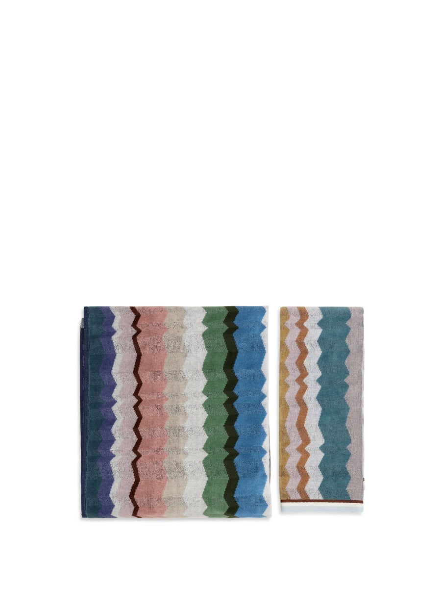 Missoni 100% cotton towel set in multicolor