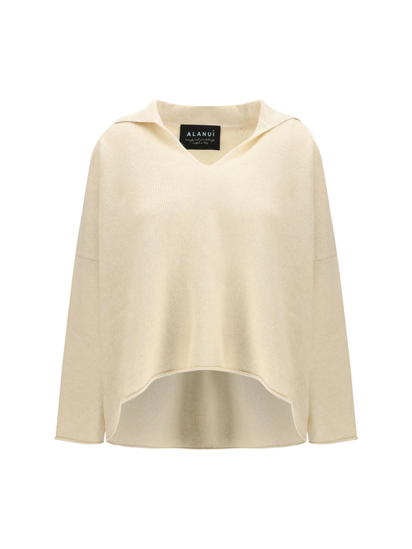Alanui 71% Kashmir/Capra Hircus; 19% Silk; 10% Polyester sweater in beige