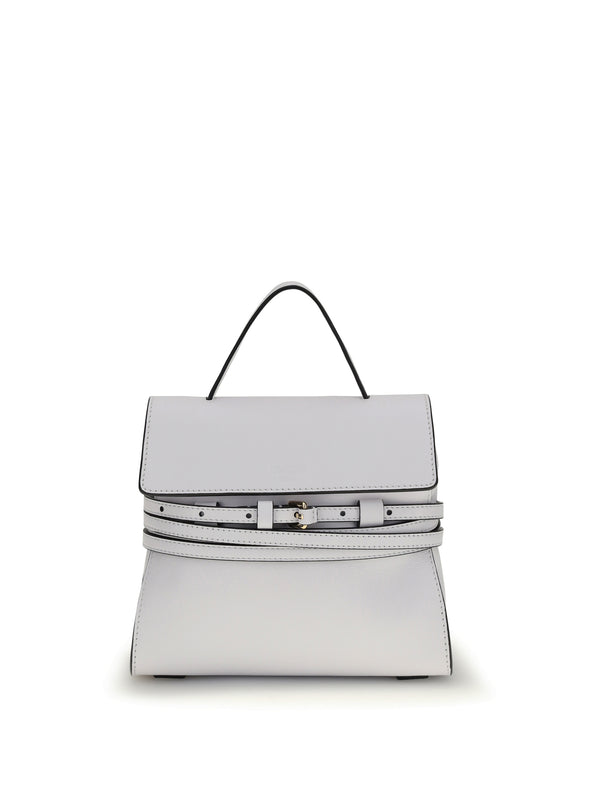 Moschino 100% Calf Leather Bos Taurus top handle bag in white