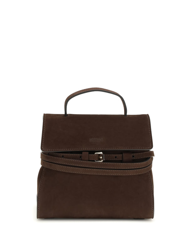 Moschino 100% Calf Leather Bos Taurus top handle bag in brown