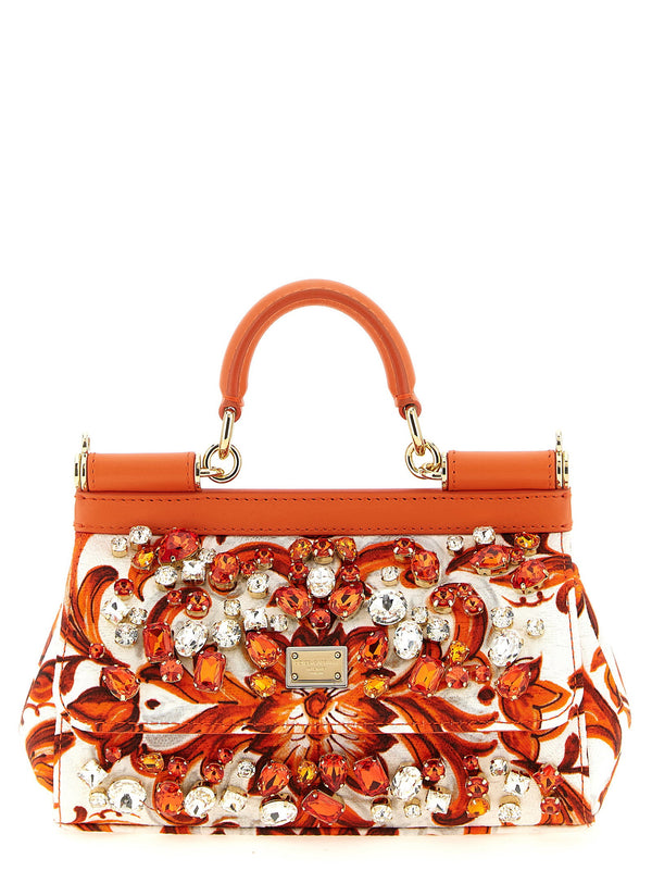Dolce & Gabbana Sicily Top Handle Bag — Orange