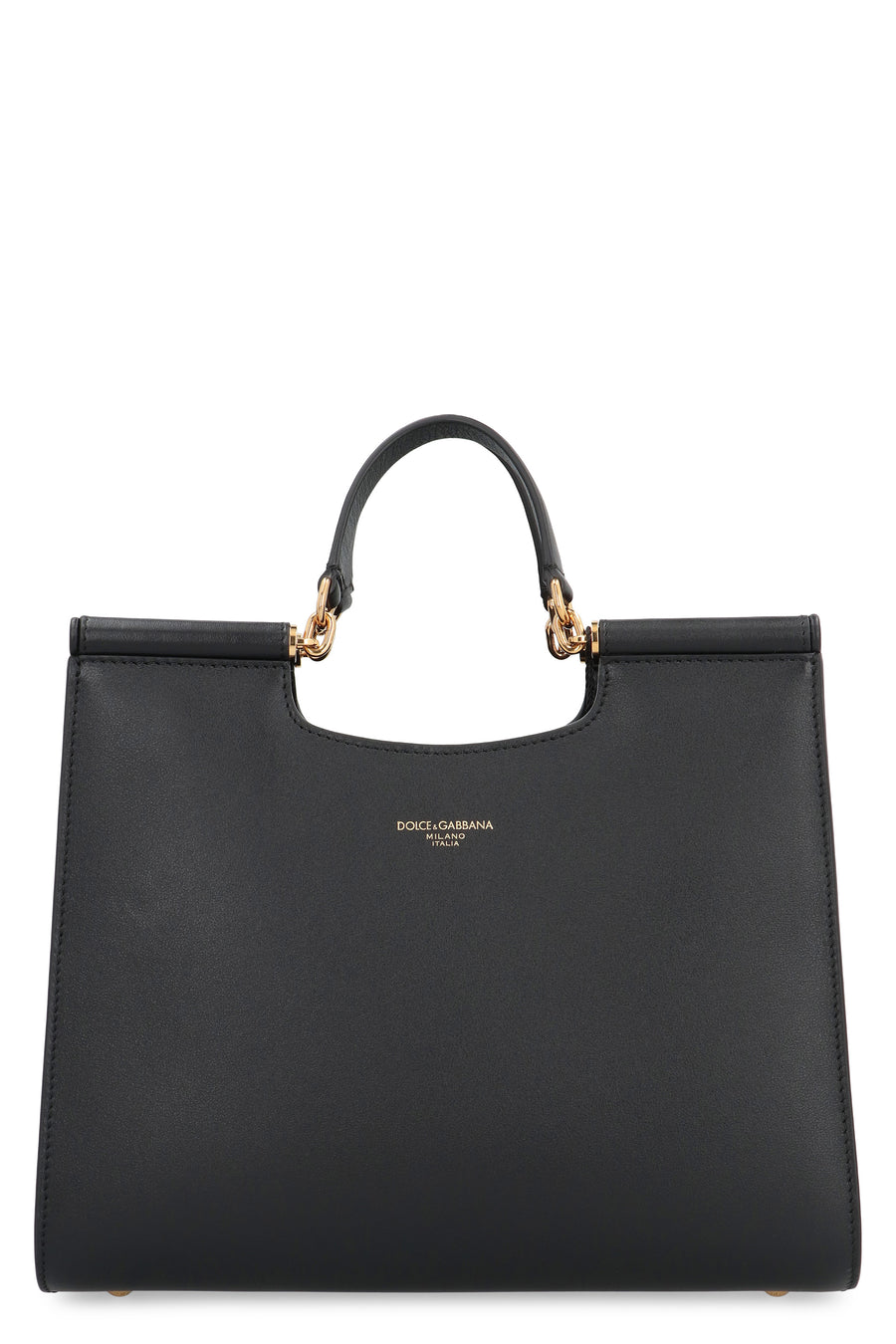 Tote Bag Sicily Black Calf Leather