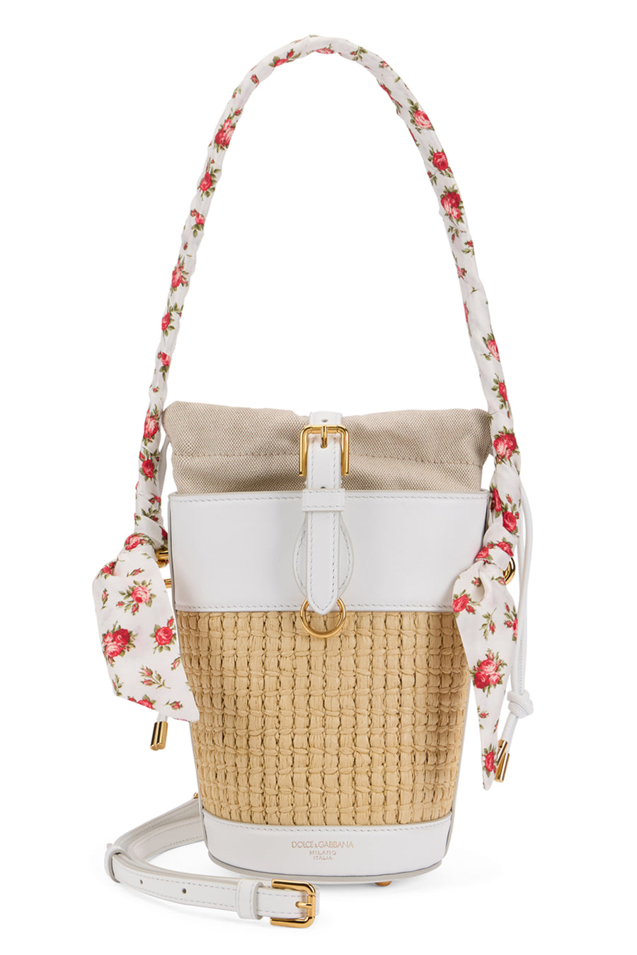Bucket Bag Capri Rafia Multicolour Viscose