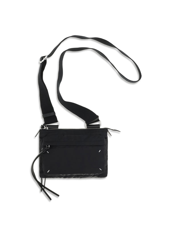 Maison Margiela 100% nylon crossbody bag in black