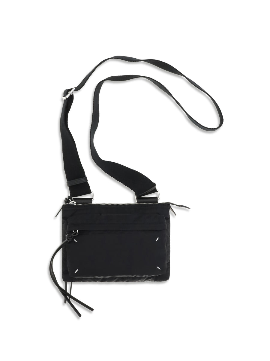 Maison Margiela 100% nylon crossbody bag in black