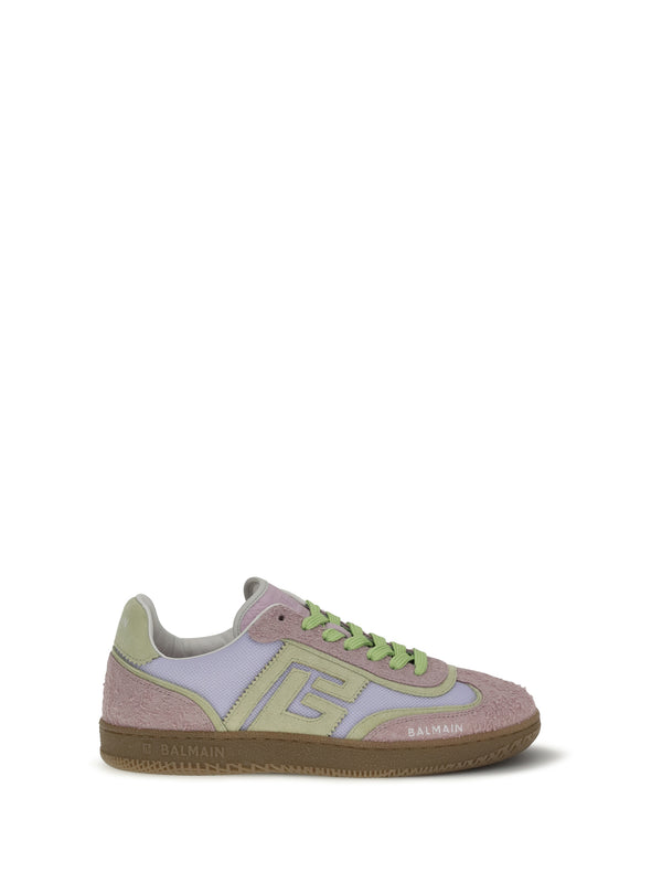 Balmain Upper: 100% calf suede; Sole: 100% rubber sneaker in purple