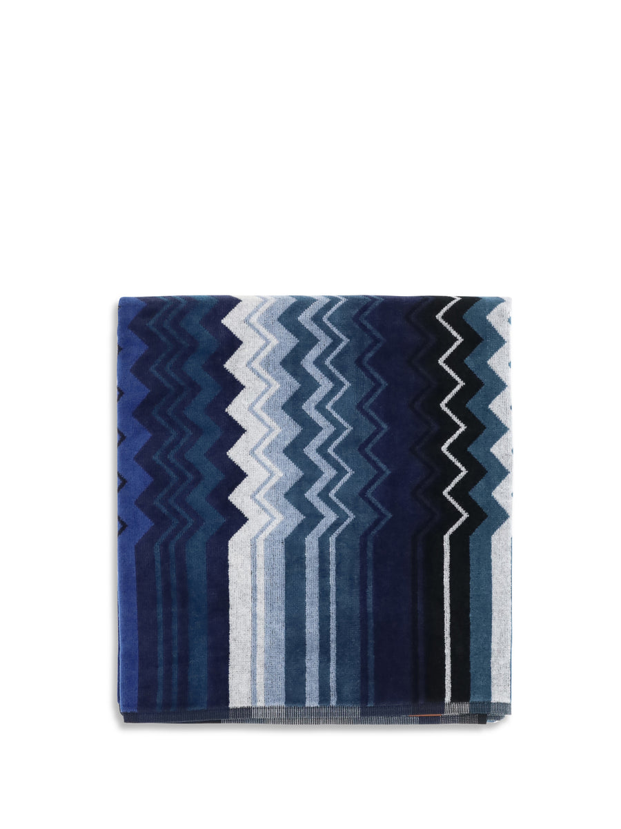 Missoni 100% Cotton towel in blue