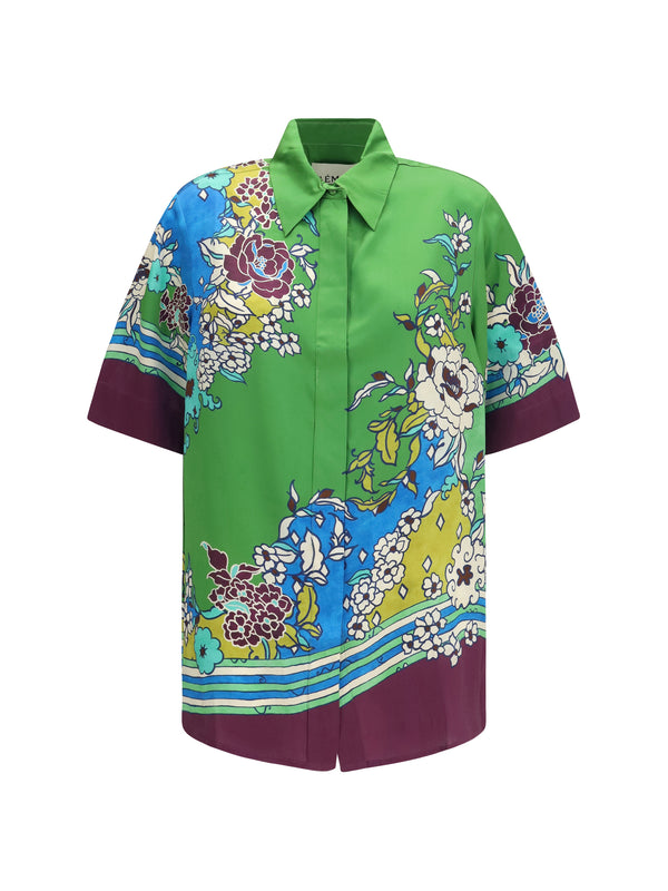 Alemais 100% SILK shirt in green