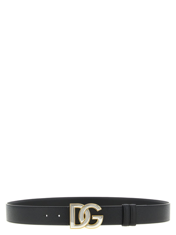 كروس Dolce & Gabbana DG إبزيم حزام — أسود