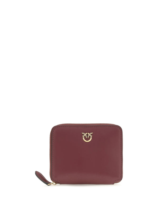Pinko 100% Calf Leather Bos Taurus wallet in red