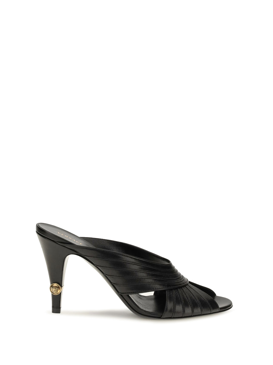Gianni Nappa Leather Mules Black/gold Sandal