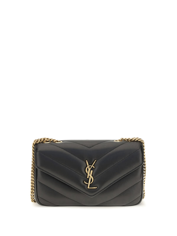 Saint Laurent 100% lamb leather crossbody bag in black