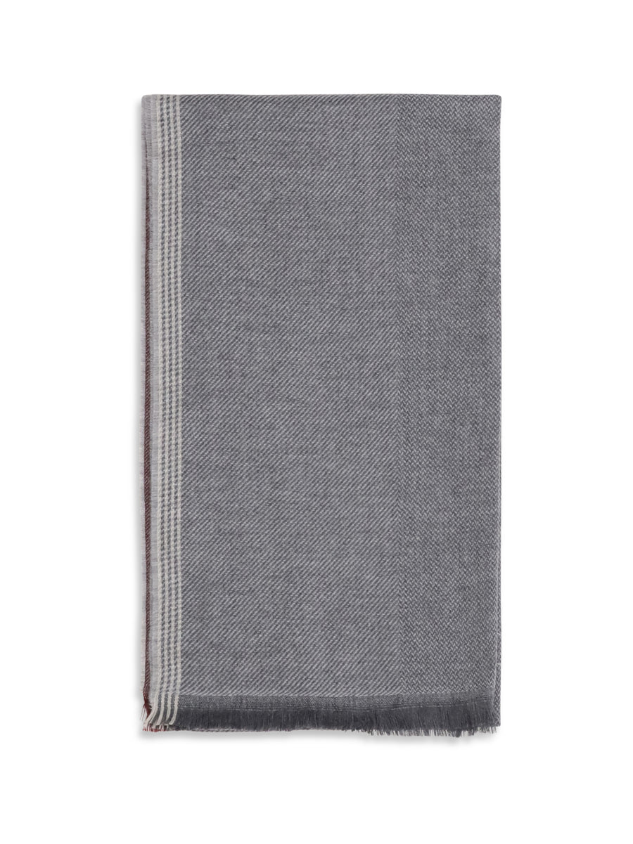 Brunello Cucinelli 20% cashmere scarf in gray