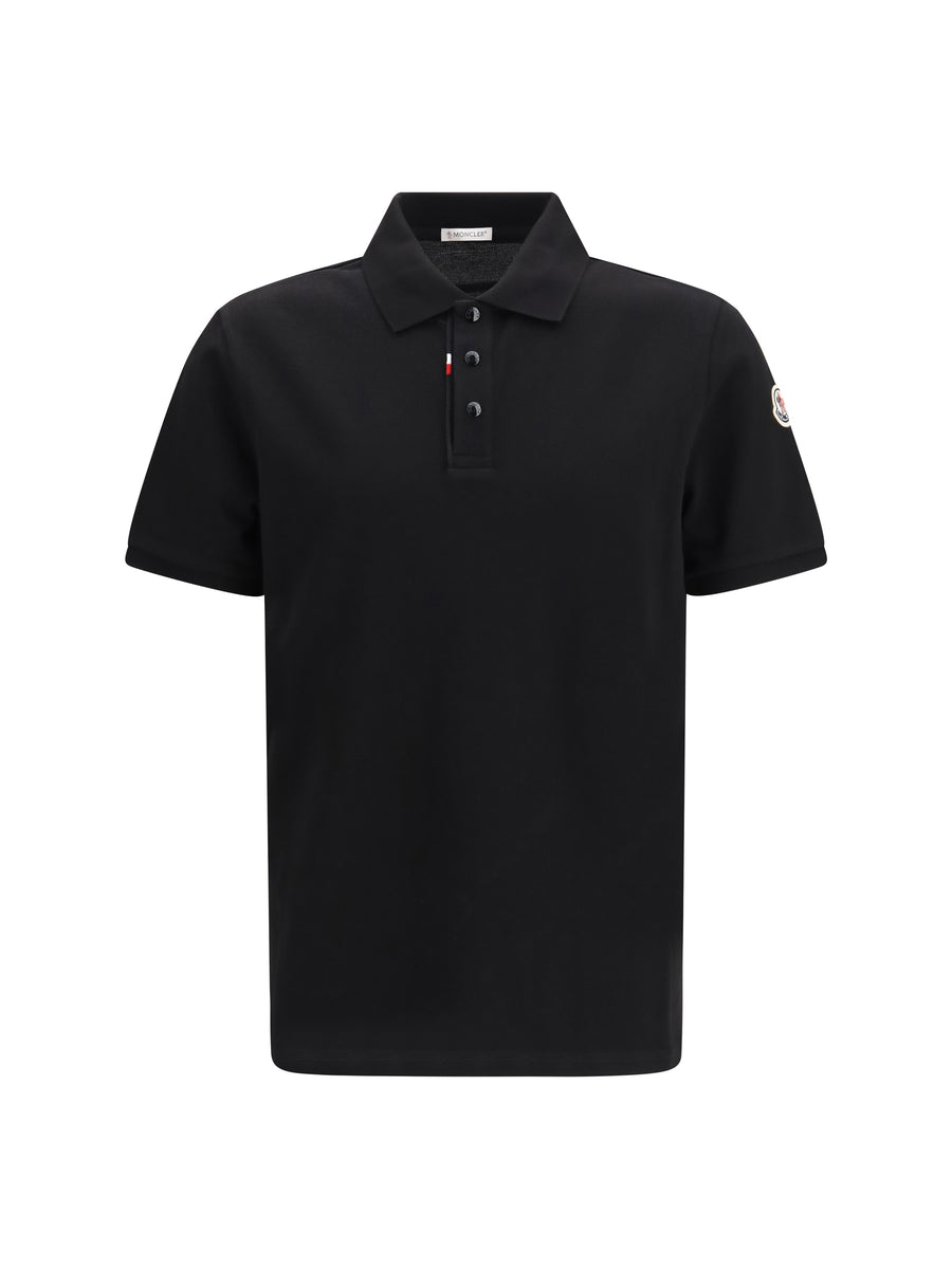 Cotton Piqué Polo Shirt With Logo Black