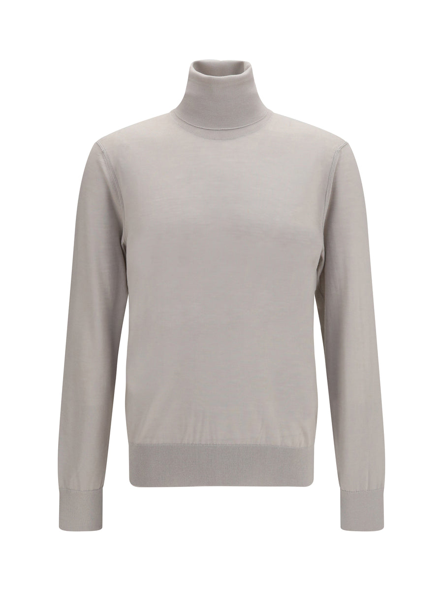 Cashmere Turtleneck Sweater Beige Chiarissimo Kashmir/capra Hircus