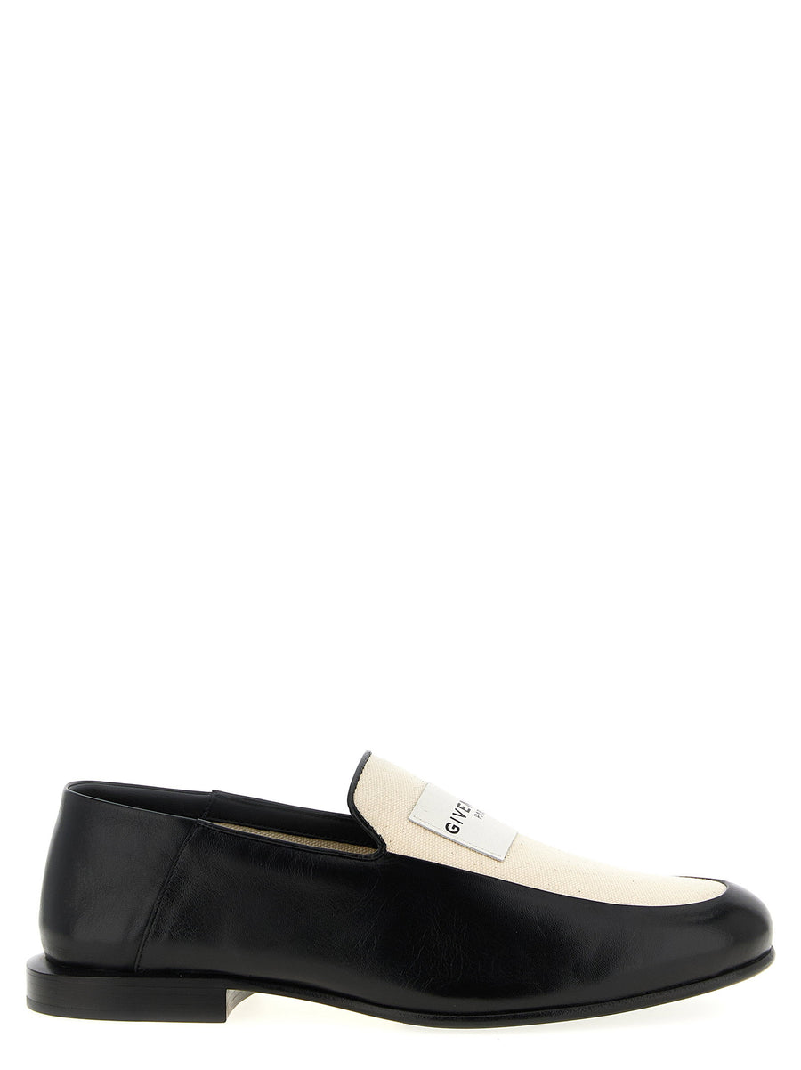 Givenchy Label-Detail Leather Loafer — Black