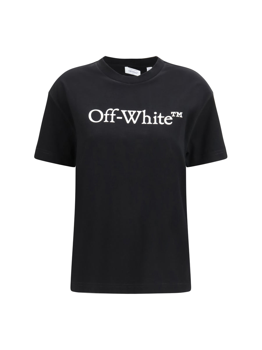 Off-White 100% cotton t-shirt in black
