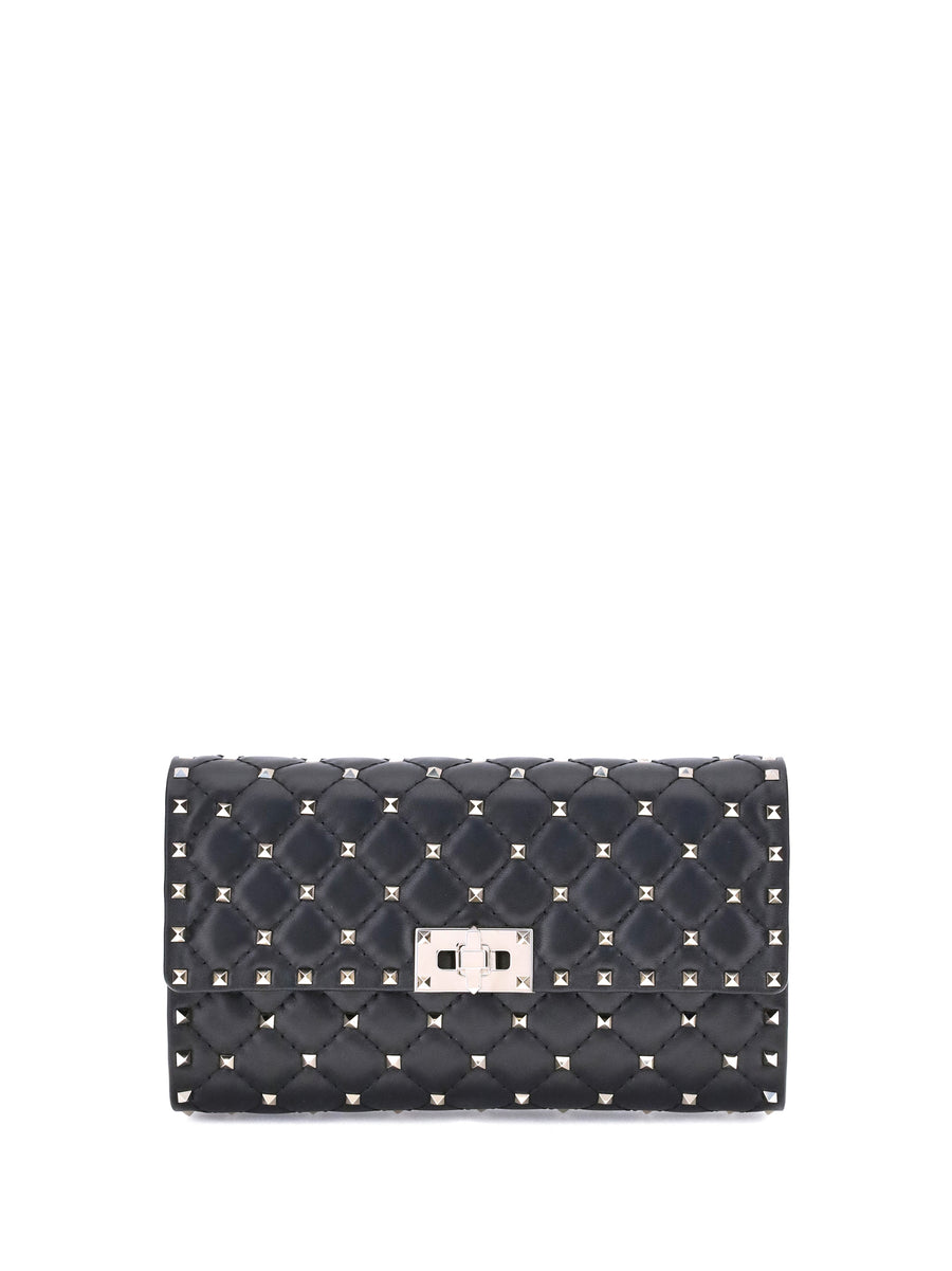 Valentino Garavani 100% lambskin (ovis aries) shoulder bag in black