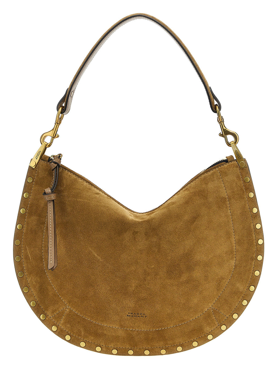 Isabel Marant Studded Suede Hobo Bag — Camel