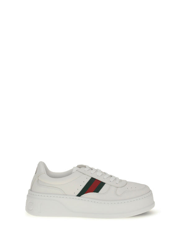 Gucci Upper: 100% calf leather; Sole: 100% rubber sneakers in white