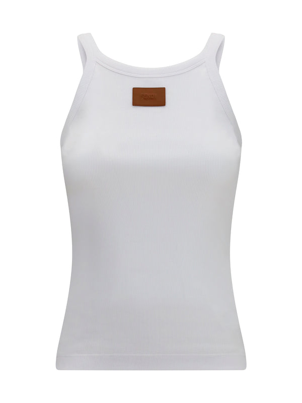 Fendi 100% Cotton tank top in white