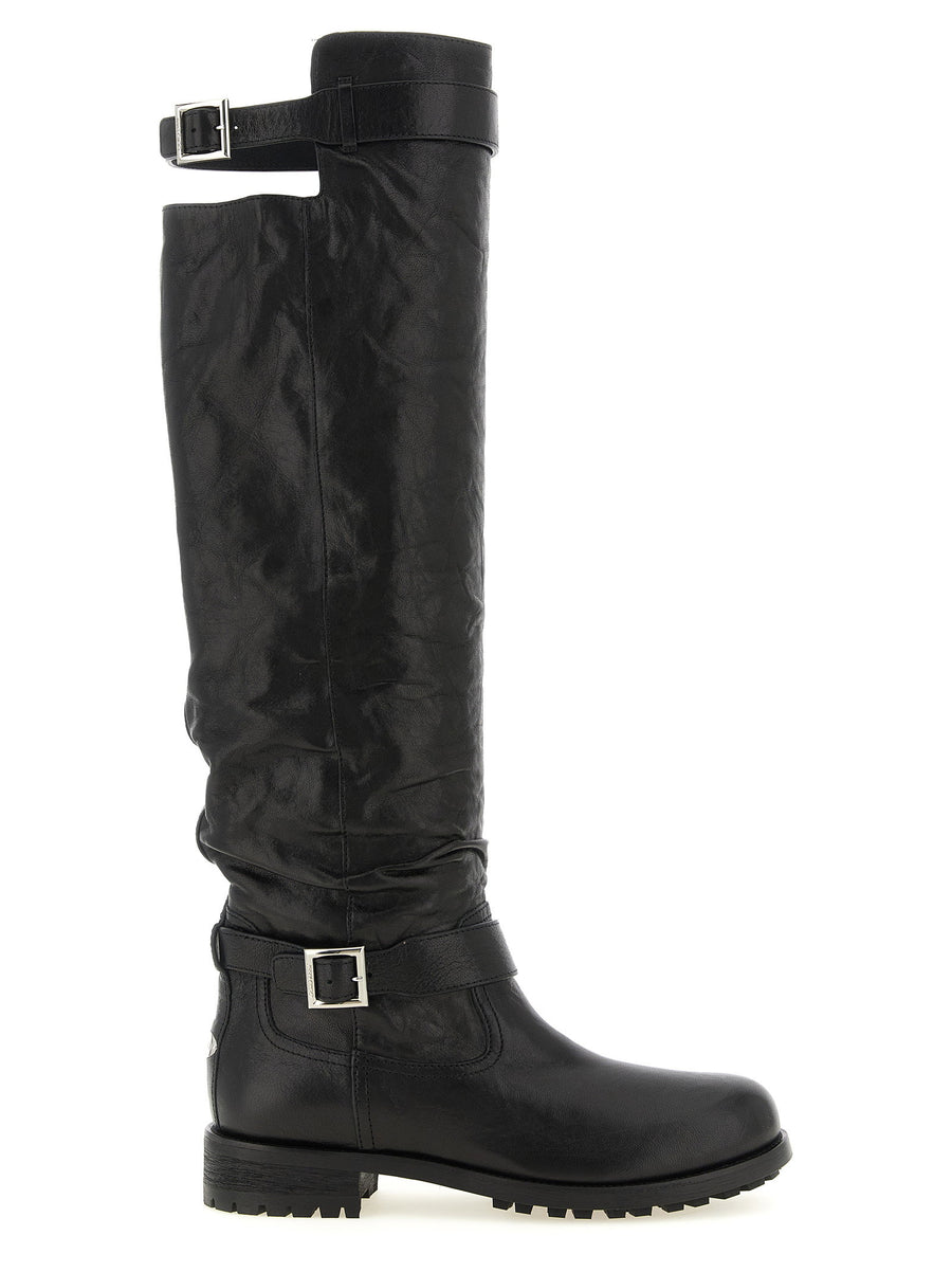 Jimmy Choo Biker KB Boot — Black