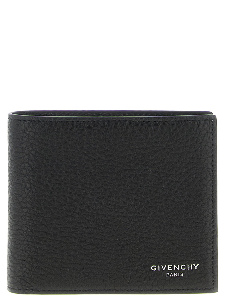Givenchy Embossed Logo Calfskin Wallet — Black