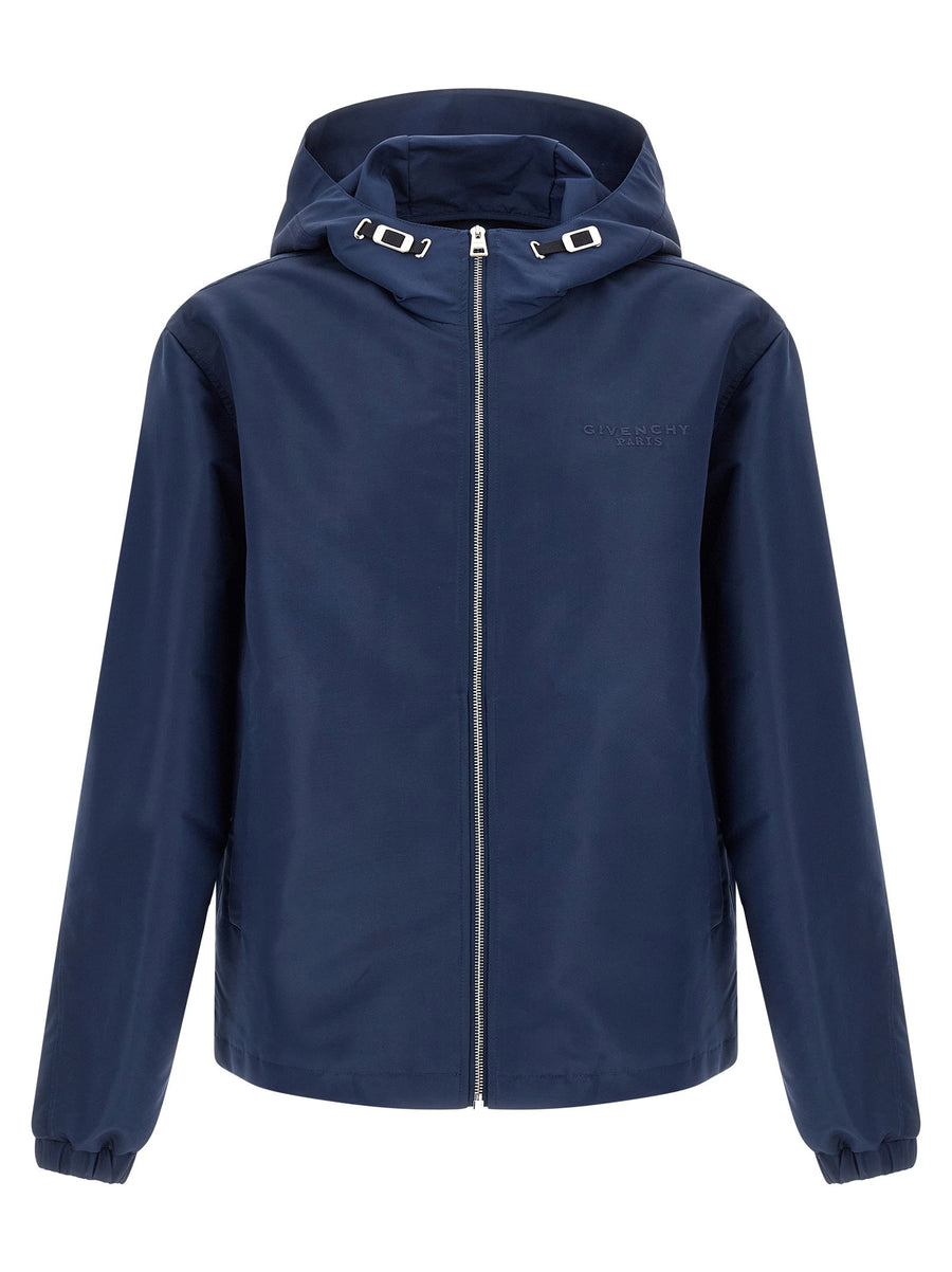 Givenchy Water-Repellent Polyfaille Anorak — Navy