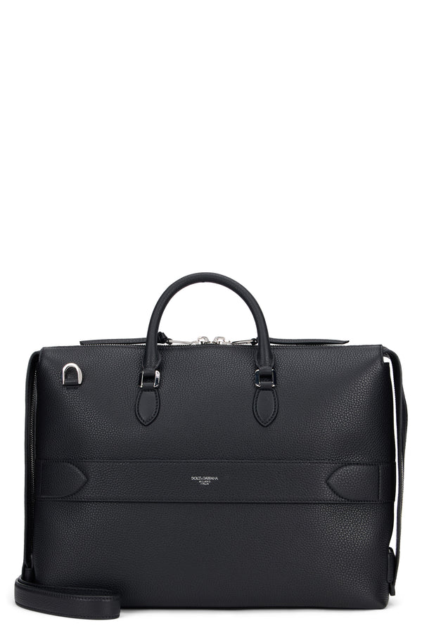 Leather Handbag Black Cow Hide Laptop Bags & Briefcases