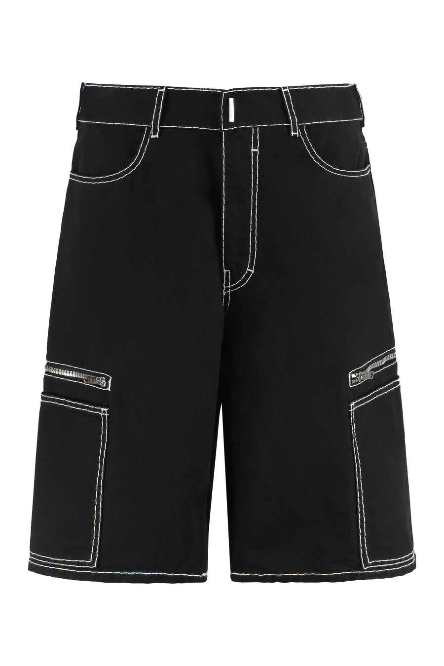 Cotton Bermuda Shorts Black Polyester