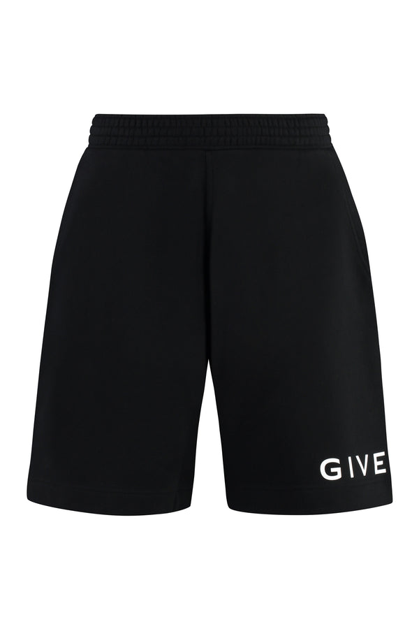 Mens Cotton Fleece Shorts Black