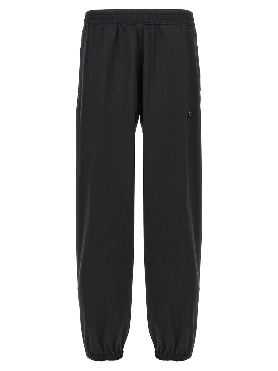 Givenchy Logo-Embroidered Wool Joggers — Black