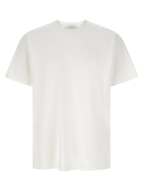 Givenchy غروغرين شعار رقعة تي شيرت قميص — أبيض