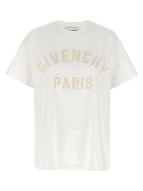 تيشيرت Givenchy شعار مطرز — أبيض