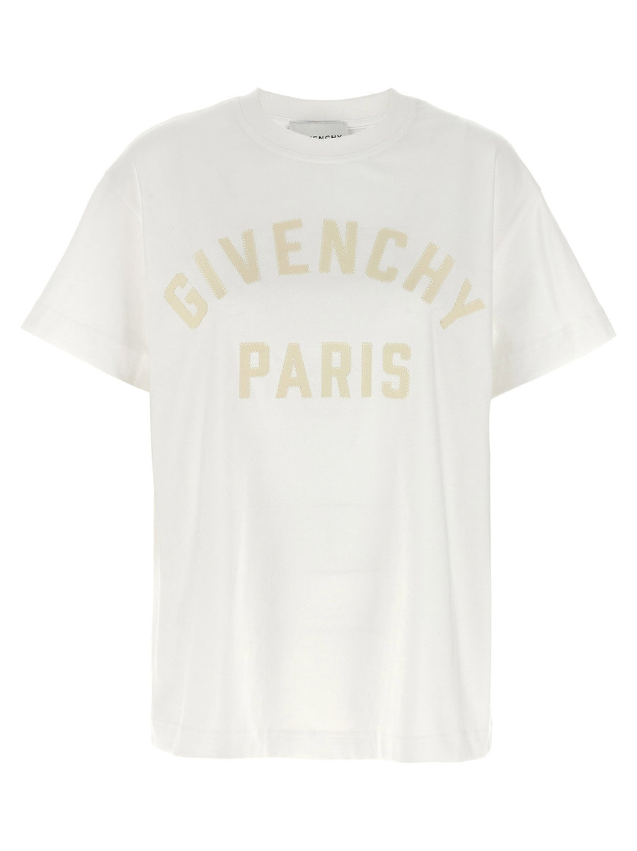 تيشيرت Givenchy شعار مطرز — أبيض