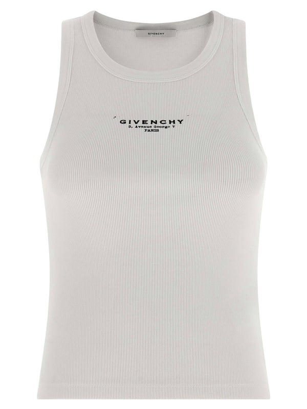 Givenchy شعار-توب كانت أبيض مطرز