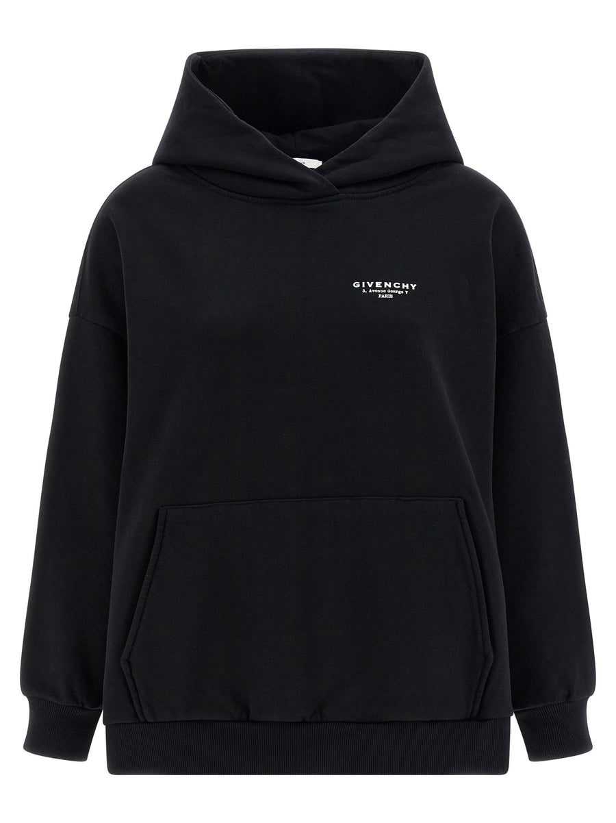 Givenchy Logo-Embroidered Cotton Hoodie — Black