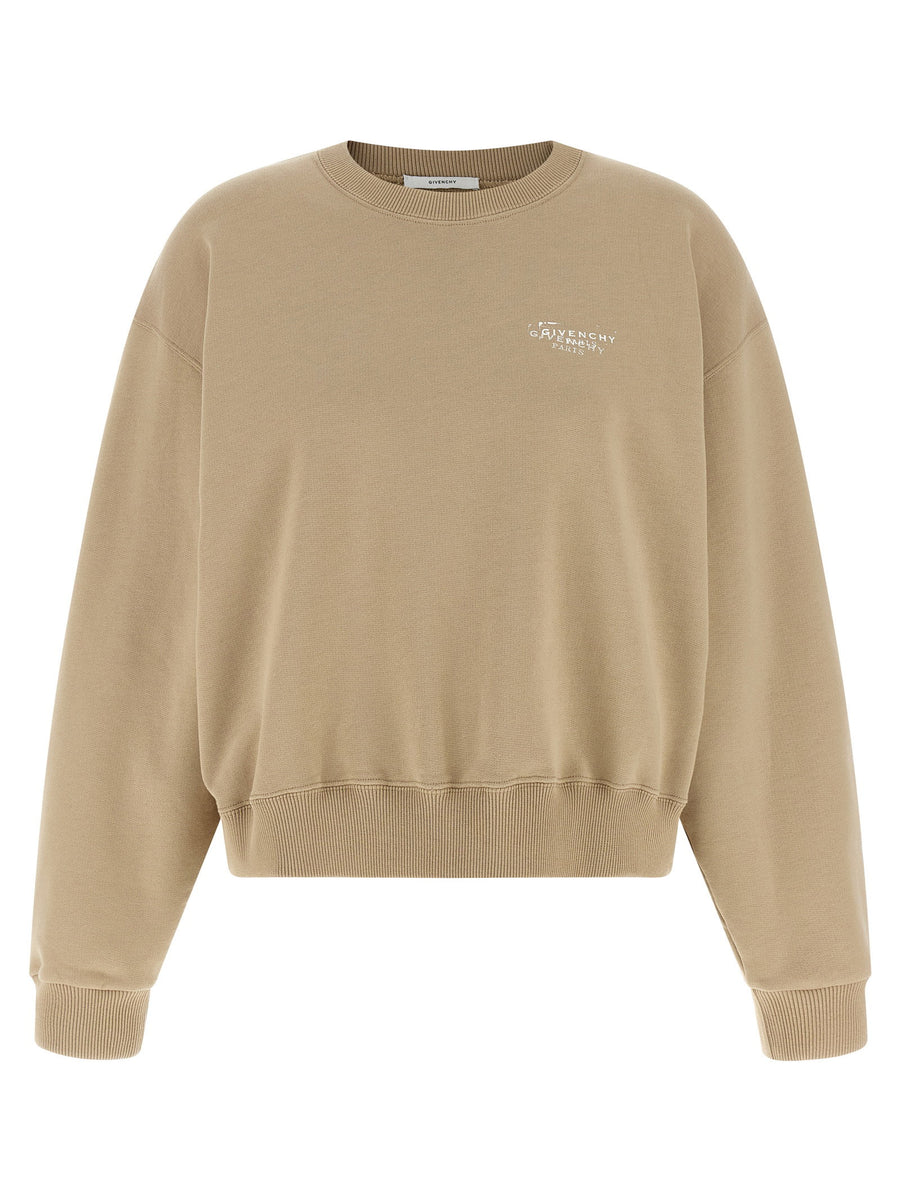 Givenchy Logo Stamp Sweatshirt — Beige