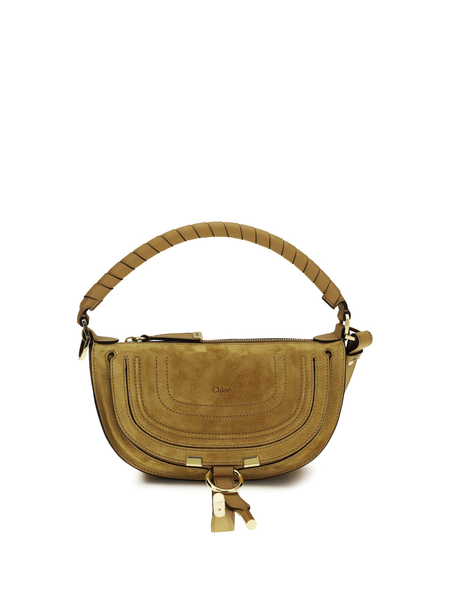 Marcie Suede Mini Shoulder Bag Whispering Orange Calf Leather Bos Taurus