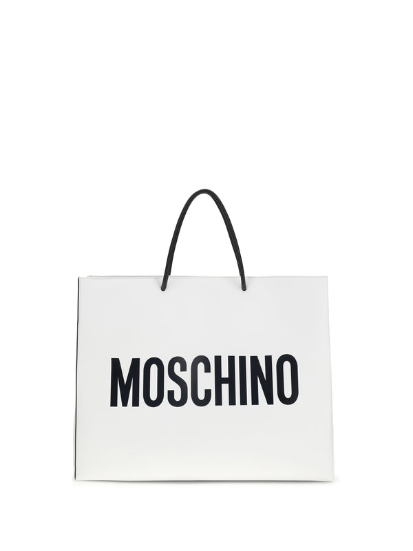 Moschino 100% Calf Leather Bos Taurus shoulder bag in white