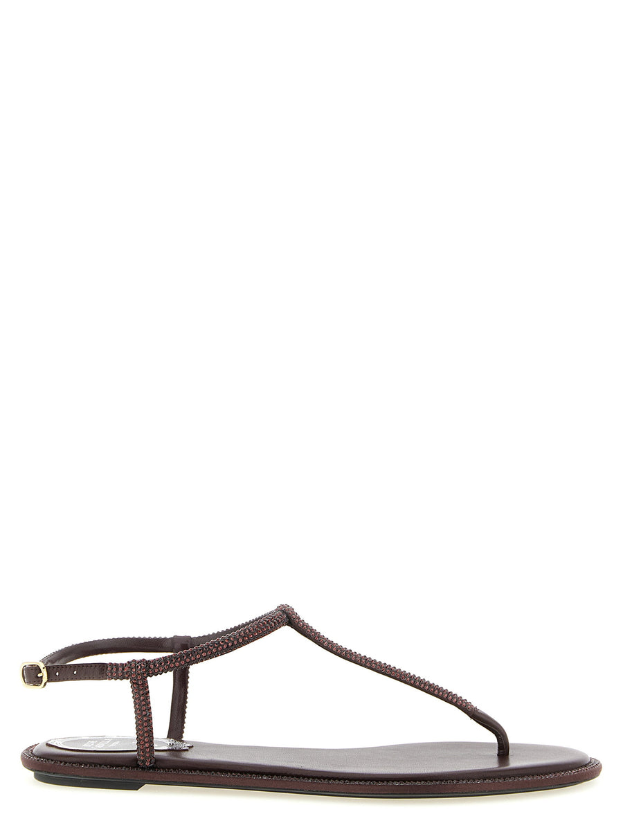 René Caovilla Diana Sandal — Brown