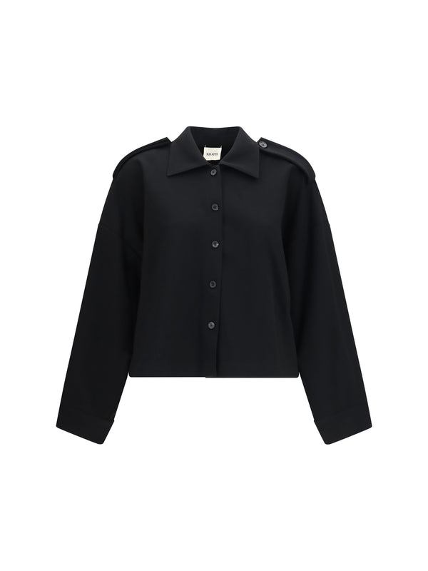 Khaite 60% Acetate; 40% Polyester shirt in black