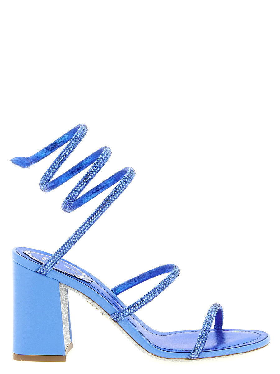 René Caovilla Heel Sandal — Blue