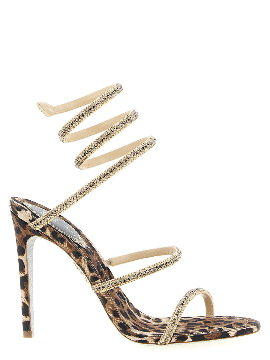 René Caovilla Cleo Heel Sandal — Multicolor