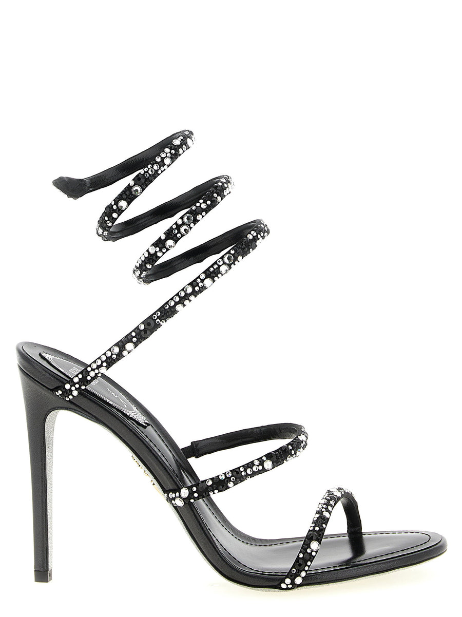 René Caovilla Cleo Heels — Black