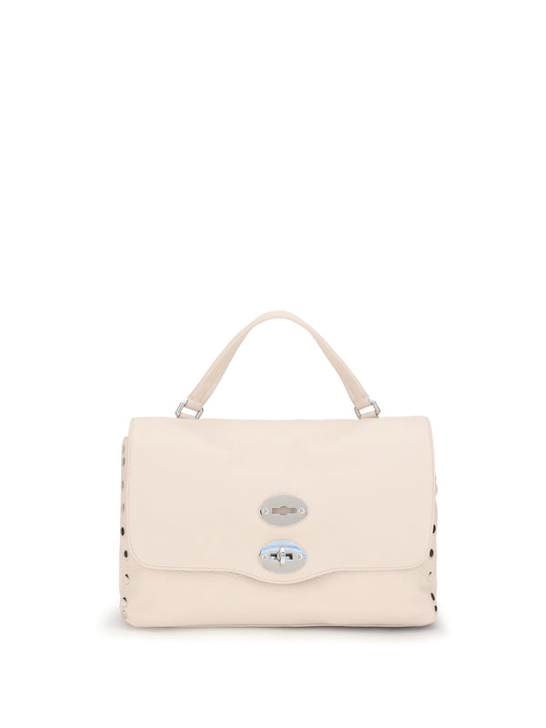 Zanellato 100% Calf Leather Bos Taurus top handle bag in white